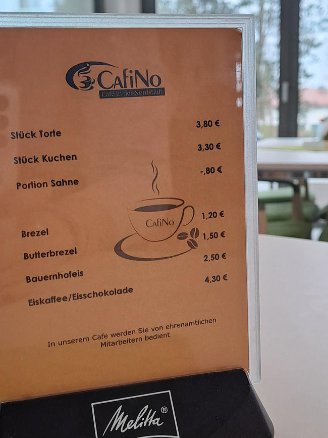 Das Bild zeigt die Karte im CafiNo
